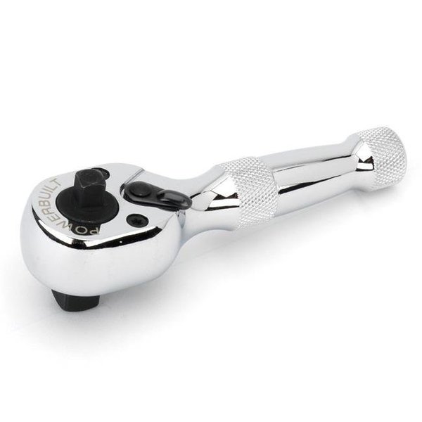 Alltrade Tools Powerbuilt® 1/4in x 3/8in Drive Stubby Dual Head Ratchet Wrench - 940931 940931